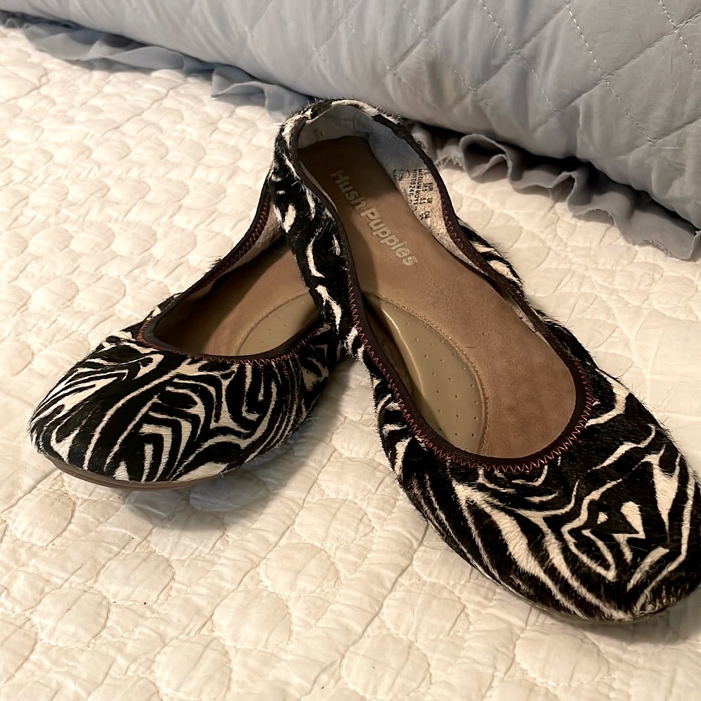 Zebra print flats